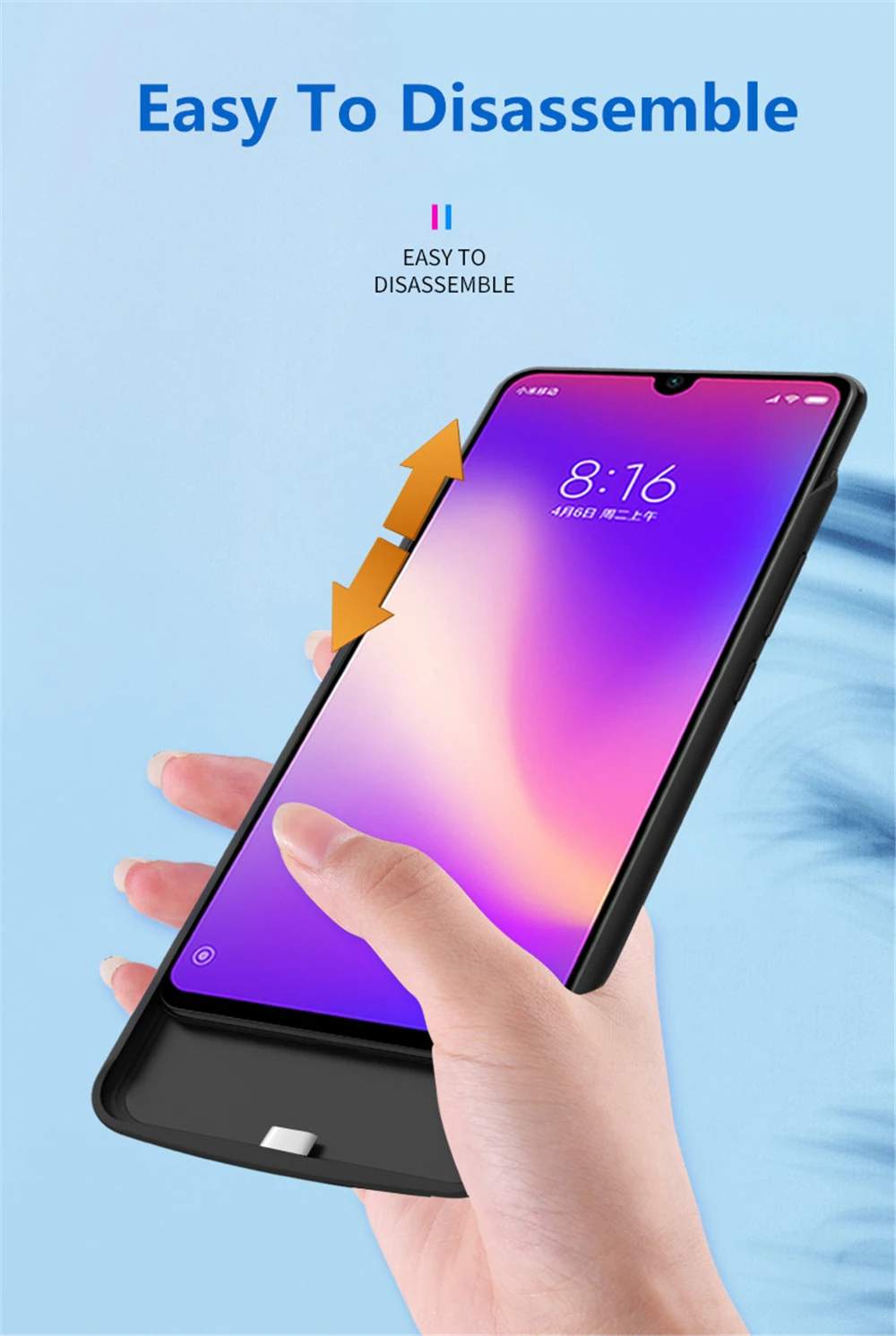 6500 мАч зарядное устройство чехол для Xiaomi Redmi Note 7 Pro резервного питания банк зарядки чехол для Redmi Note 7 Внешний контейнер для аккумуляторных батарей
