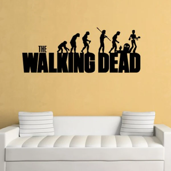 The Walking Dead Evolution Wall Sticker the Walking Dead Wall Art Banksy Vinyl Wall Art Wall Stickers Home Decor 4 Sizes image 5