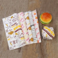50100pcs wax paper sandwich wrapping burger packaging for bread fries wrapper baking tools fast food customized