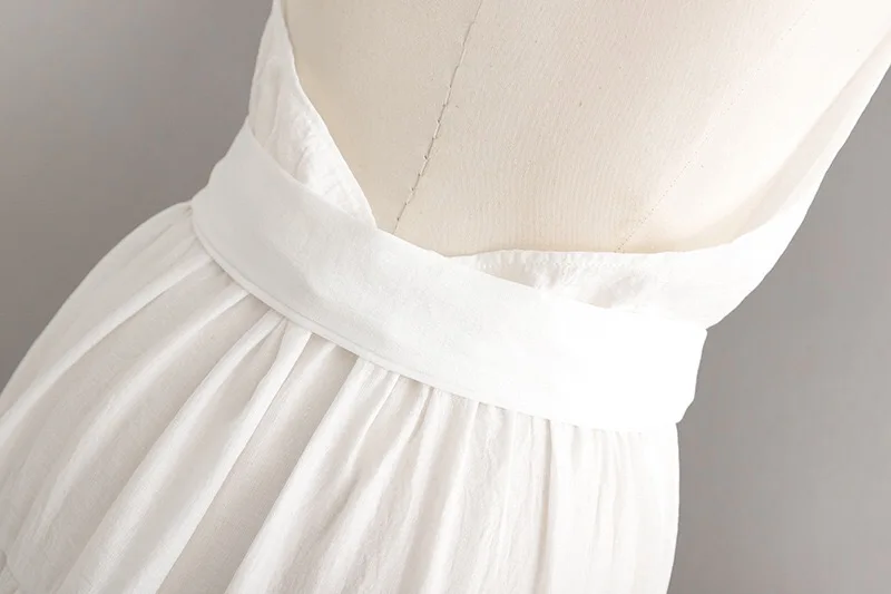 2019 New Sexy Halter Collar Backless Women Dress Holiday Beach Tide Bow Sashes Maxi Long Strapless White Dresses Vestidos | Женская