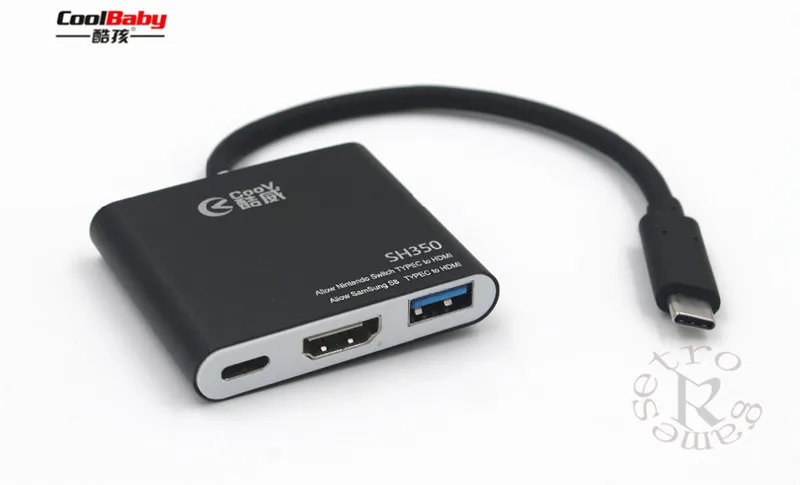 5 шт. для мини-док-станции Coov SH350 USB-C адаптер Type-C к HDMI концентратор