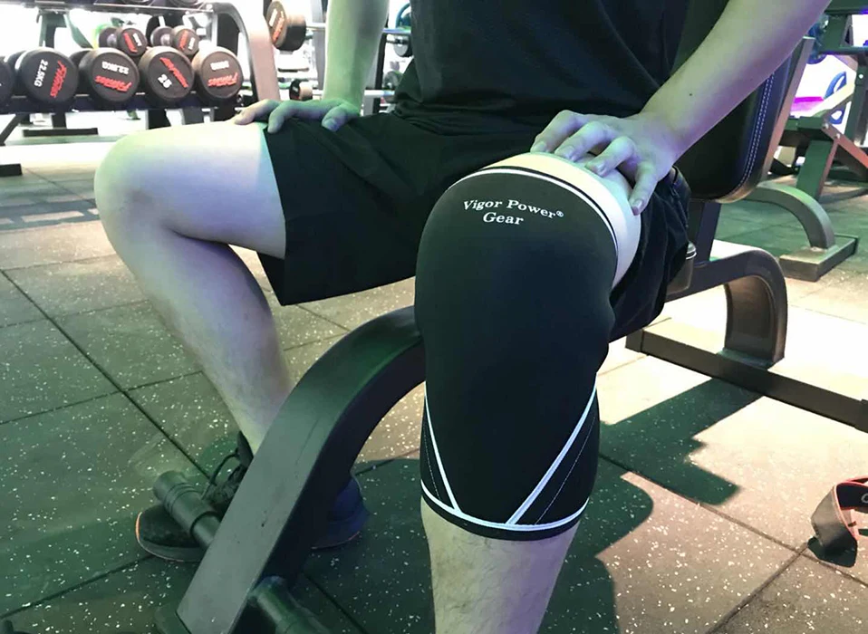 Vigor power gear высокое качество Тяговая атлетика наколенники неопреновые наколенники Поддержка Силовых Видов Спорта для занятий тяжелой атлетикой