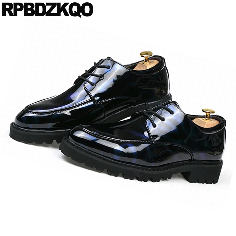 Из крокодиловой кожи Свадебные мужские синий Туфли под платье Лоферы со