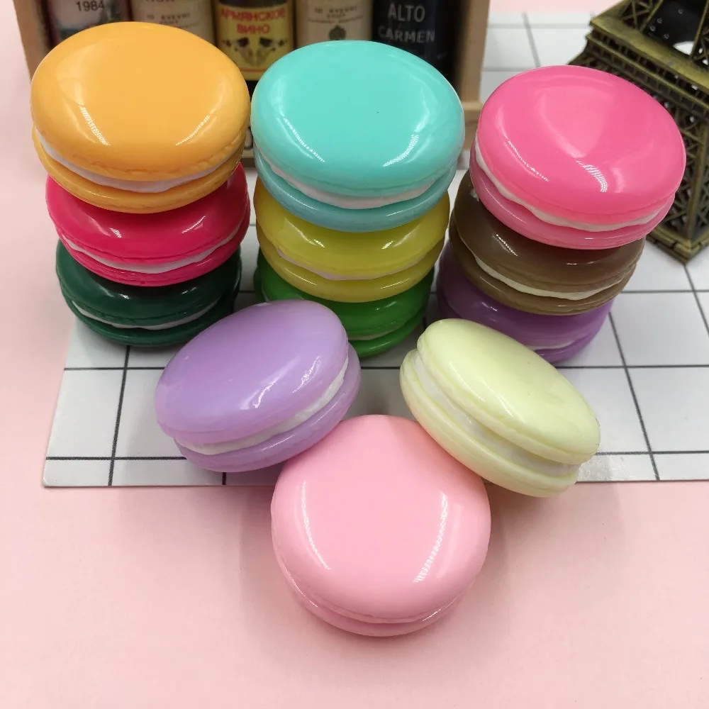 5 шт./лот кавайные цветные Макаруны из смолы для ювелирных аксессуаров центр
