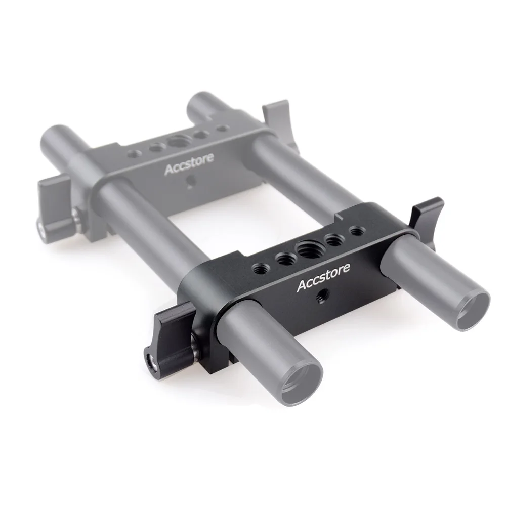 ACCSTORE Railblock Rod Clamp для 15 мм рельсовая система поддержки стержней DSLR камера плечевой рельсовый Риг(60 мм разнесенный)-221