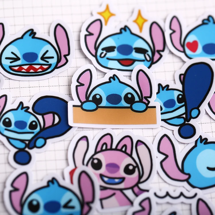 40pcs/pack ctue Handbook Stitch Avatar Sticker Korean Cartoon Line Expressions Decorative Material DIY craft photo album