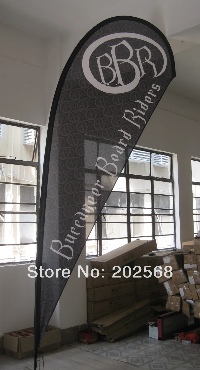 Флаг каплевидной формы среднего размера (полный комплект) Бесплатная доставка в