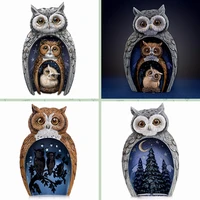 new arrival 5d diy diamond painting cross stitch nesting owls full square diamond embroidery mosaic crafts christmas gifts
