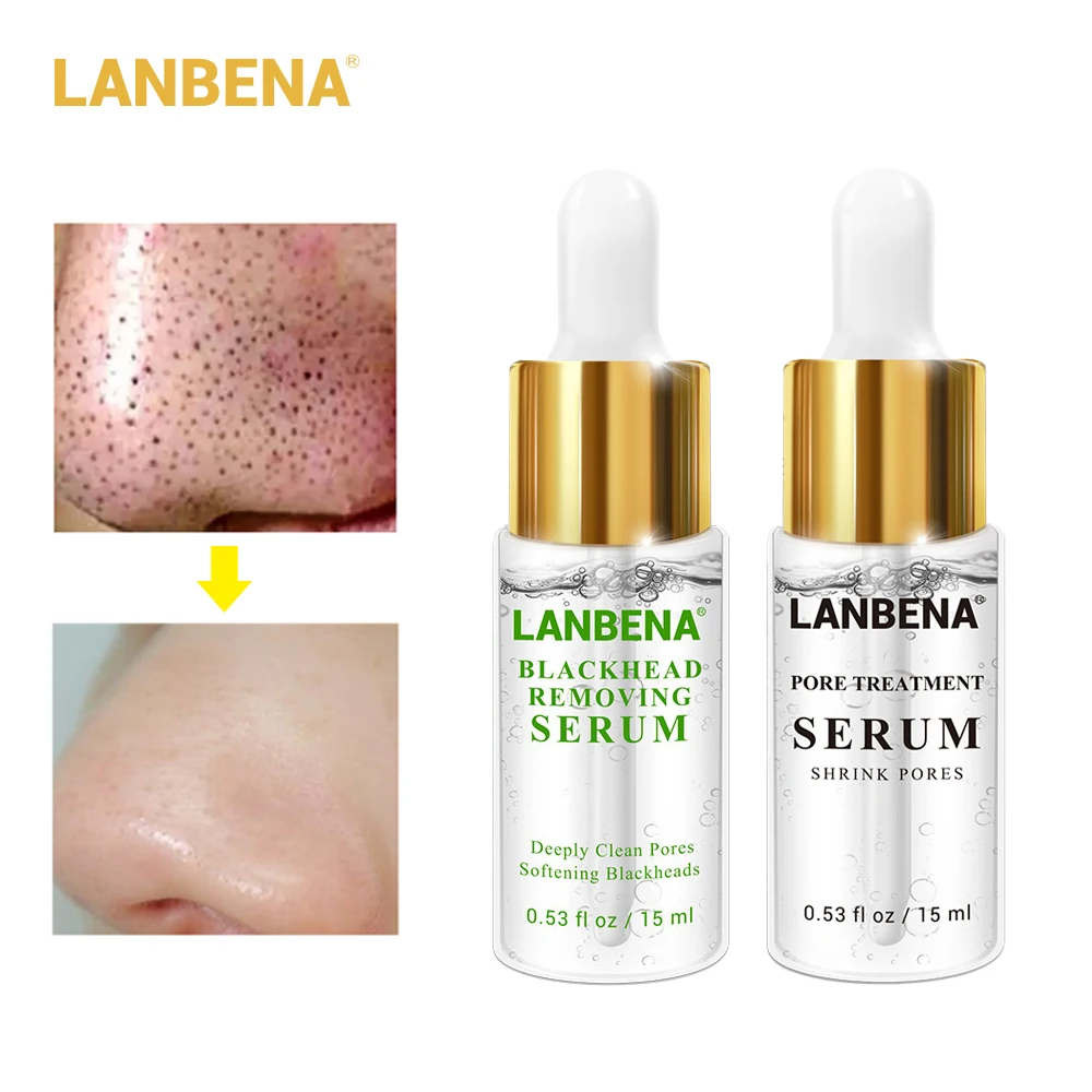Сыворотка для удаления черных точек LANBENA эссенция сокращения пор глубокое
