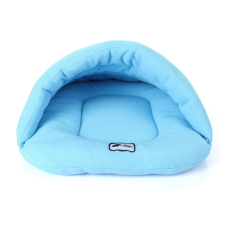 Теплая Флисовая кровать для собак спальный мешок щенков мягкая небольшая