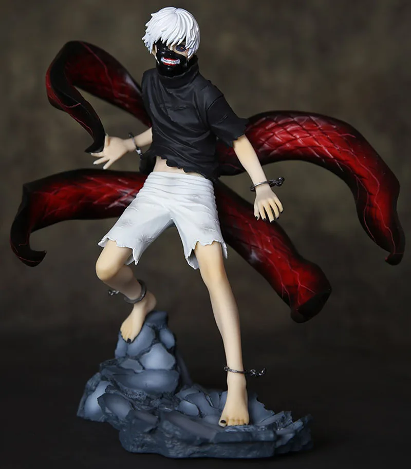 Free Shipping 8&quot Tokyo Ghouls Anime Kaneki Ken Awakened Black Wear Ver. Boxed 20cm PVC Action Figure Collection Model Doll Toy | Игрушки