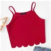 SHEIN летний красный топ на бретельках, жилет, Женский Повседневный жилет на бретельках, тонкий топ на бретельках