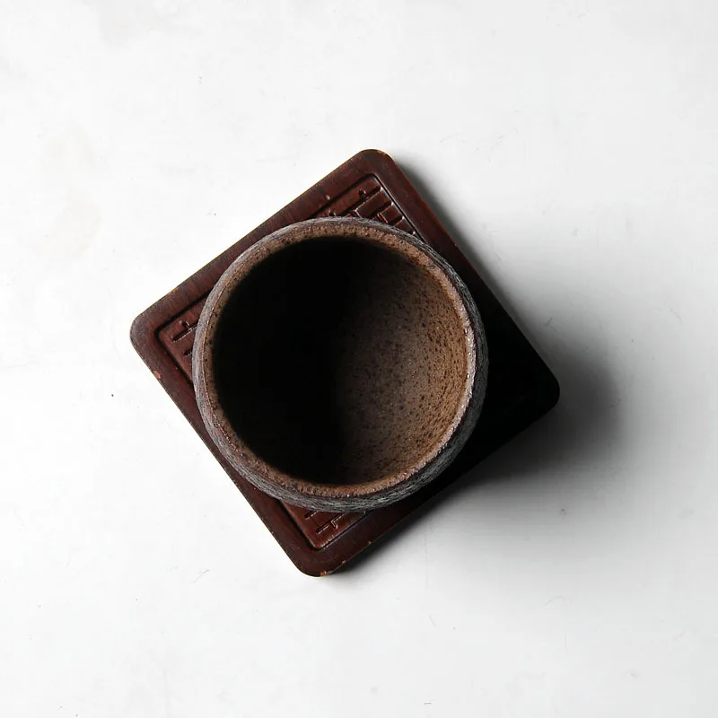 6 шт. креативная чашка Gongfu для чая кофе коврик из натурального бамбука