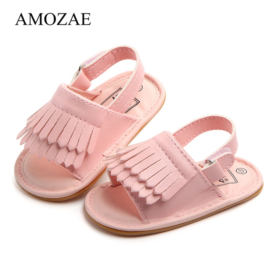 

Baby Sandals PU Baby Girl Shoes Newborn PU Tassel Fashion Rubber Soles Baby Girl Sandals 2020 Summer Girl Sandals For 0-18M
