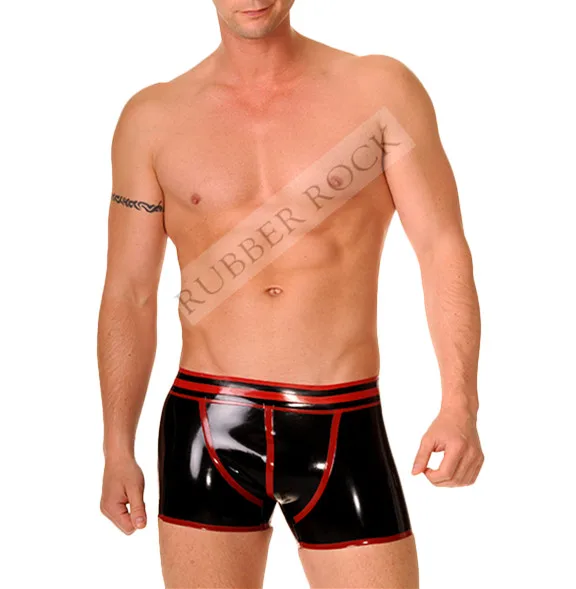 Соблазнительные латексные шорты облегающее нижнее белье из латекса и резины с