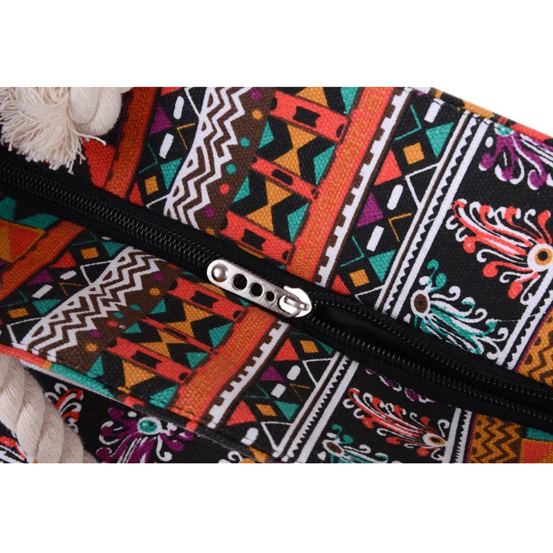 Винтажная женская сумка с вышивкой Boho красочные холщовые пляжные сумки