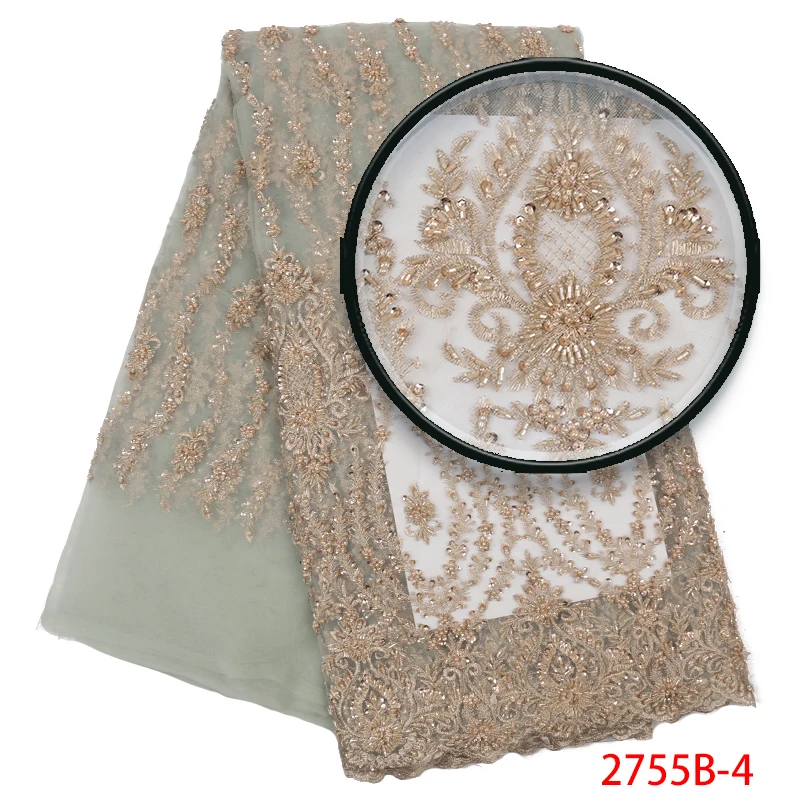 Хиджаб украшенный бисером кружевная ткань 2019 модная африканская