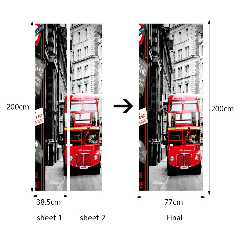 3d оригинальность двери стикер водонепроницаемый так как клейкая бумага