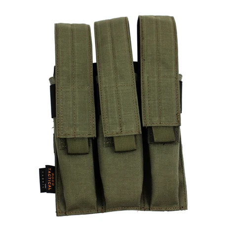 TTGTACTICAL Molle тактический, тройной Пистолет подсумок для KRISS MP7 журнал военный Molle тройной подсумок - Цвет: Army Green