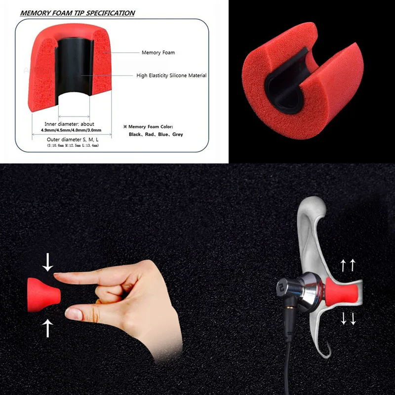 4 шт./2 пары вкладыши с эффектом памяти 12 5 мм 3 0 мм|foam eartips|ear padsear foam |