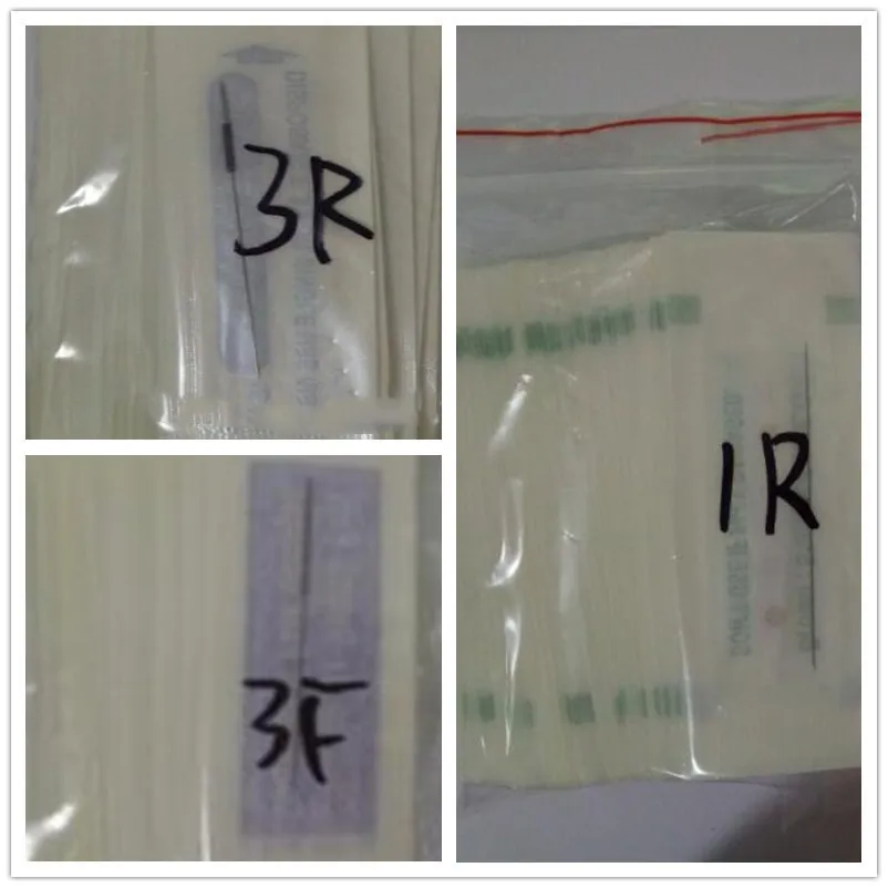 Картридж с иглой для перманентного макияжа 200 шт. тату машинок 1R 3R 5R 3F 5F 7F|needle