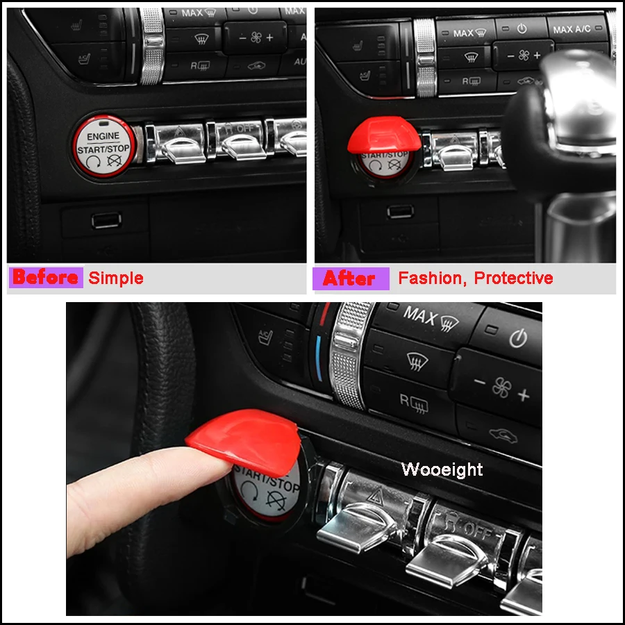 Красные автомобильные аксессуары ABS внутренняя кнопка включения мгновенный