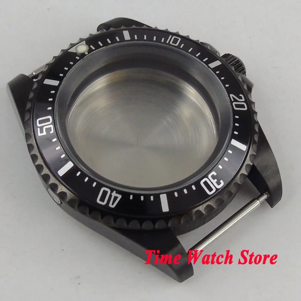 Корпус для часов 42 мм с покрытием из ПВХ черный корпус алюминиевого сплава ETA 2836