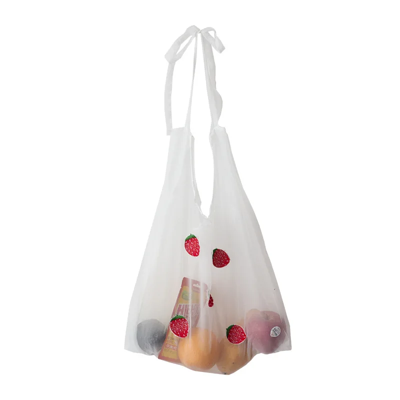 white strawberry Новинка лета, сумки из органзы, сумка на плечо с вышивкой, сумки для покупок для девушек, женская сумка-тоут, Студенческая сумка, корейский стиль - Цвет: white strawberry