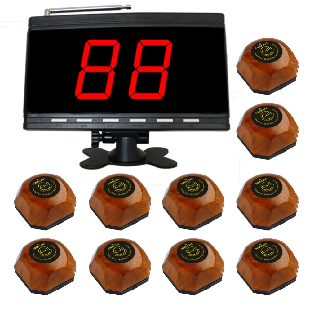 Беспроводная система вызова SINGCALL для отеля отделения карт. 10 шт. APE560 колокольчики