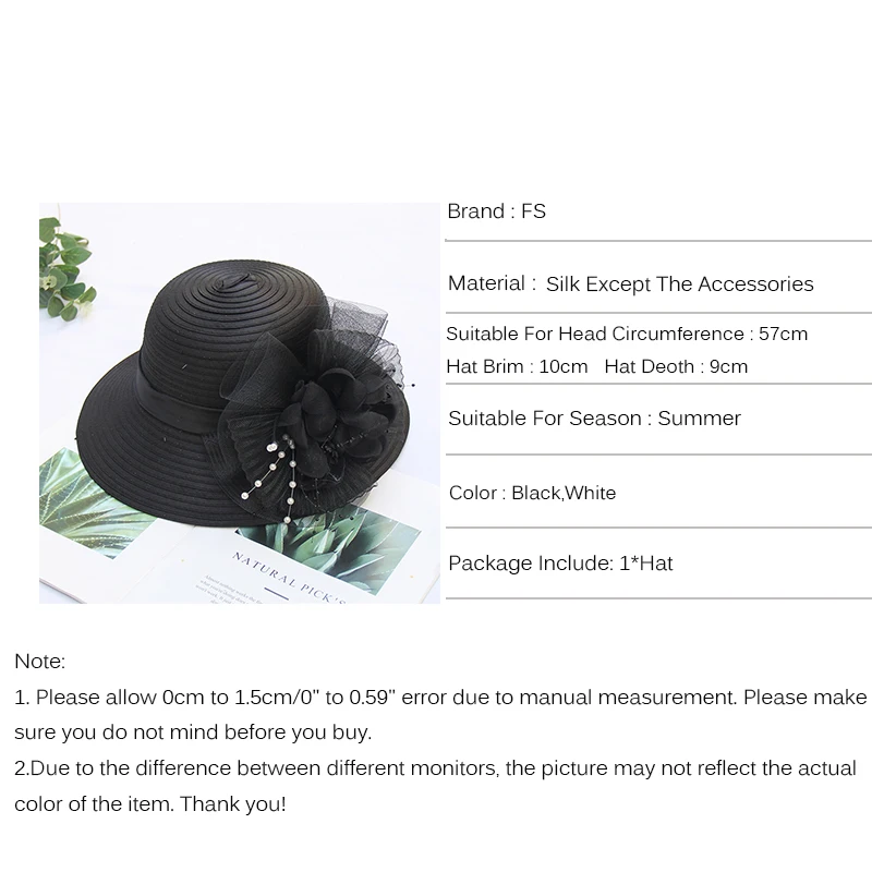 Женская Вуалетка FS вечерние Кентукки шляпа котелок с жемчужными цветами и