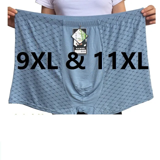 Супербольшие мужские трусы 9XL-11XL мягкие боксеры из бамбукового волокна с принтом