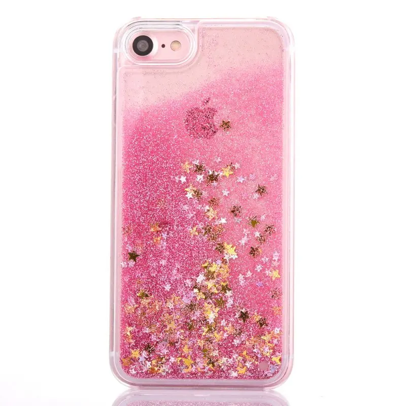 Liquid phone case sFor Funda iphone 8 7 For Coque Apple plus Luxury Glitter Dynamic Sand Back cover Capinha |