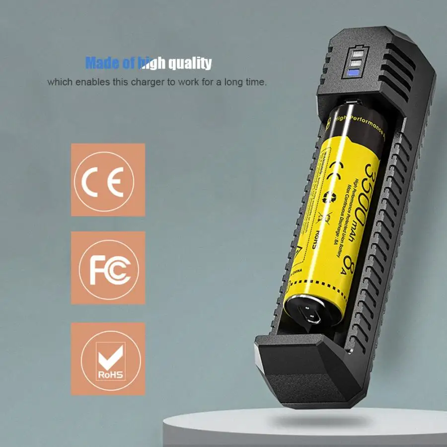 Портативное зарядное устройство USB li ion совместимое с батареей 18650 16340 для Nitecore