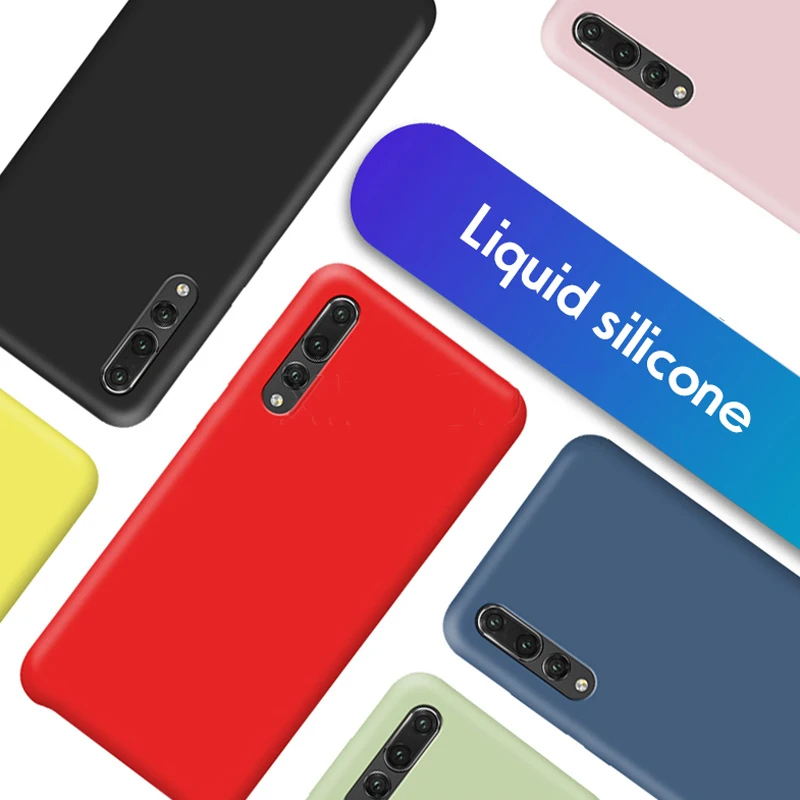 Оригинальный жидкостный Мягкий силиконовый чехол для huawei Коврики 20 Pro P30 P20 Lite P10