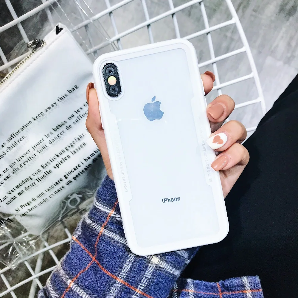 Роскошный Ультратонкий чехол для iphone X XS Жесткий Чехол задней панели из