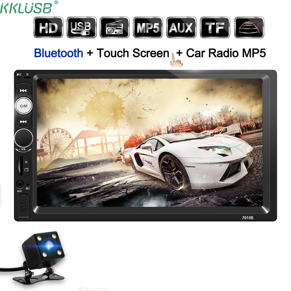 2 Din HD 7 дюймов Сенсорный экран стерео Bluetooth Акар аудио автомобиля Радио Стерео