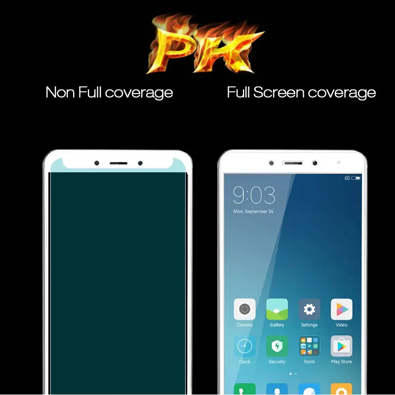 Полное покрытие из закаленного стекла для Xiaomi Redmi Note 4 передняя защита экрана