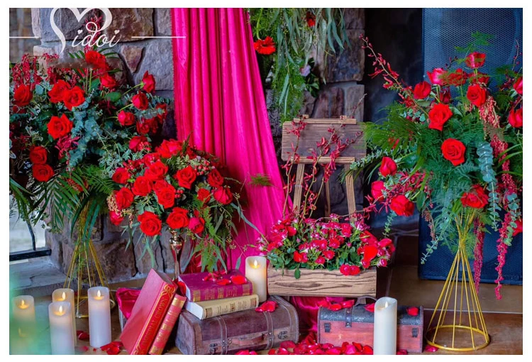 JAROWN Wedding Decoration Iron Flower Stand Stage Props Decor Road Sign Creative Flower Frame Photography Home Decoration