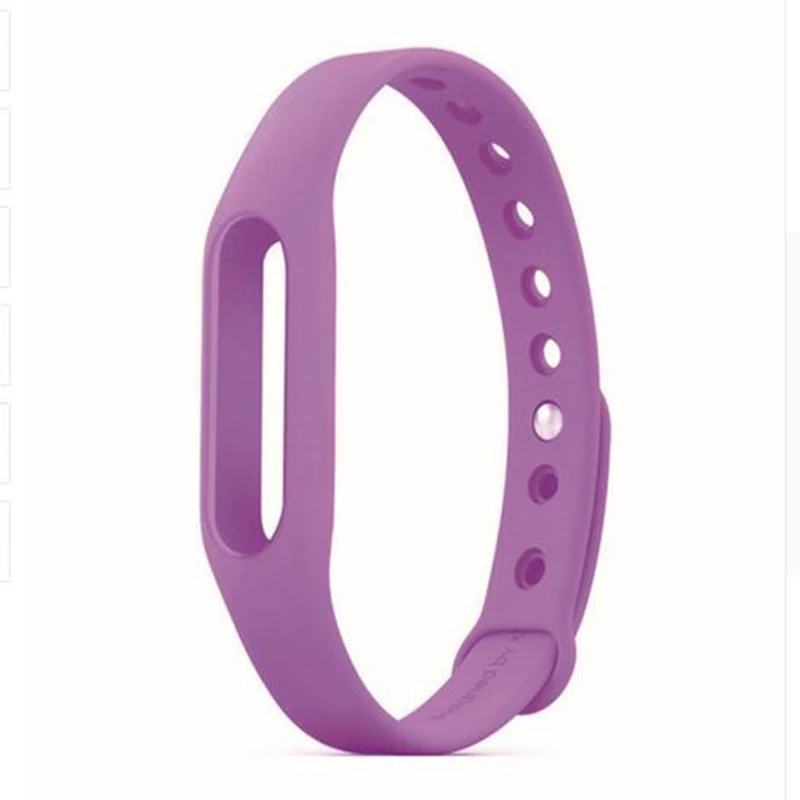 Силиконовый ремешок для Xiaomi mi Band 1 сменный ремешок смарт-браслета ремешок для mi Band 1 браслет ремень носимые устройства умные аксессуары - Цвет: purple