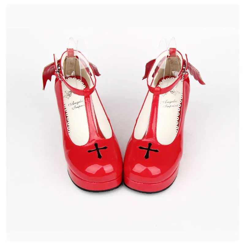 7 см Туфли с ремешком и пряжкой Для женщин туфли на толстом высоком каблуке черные