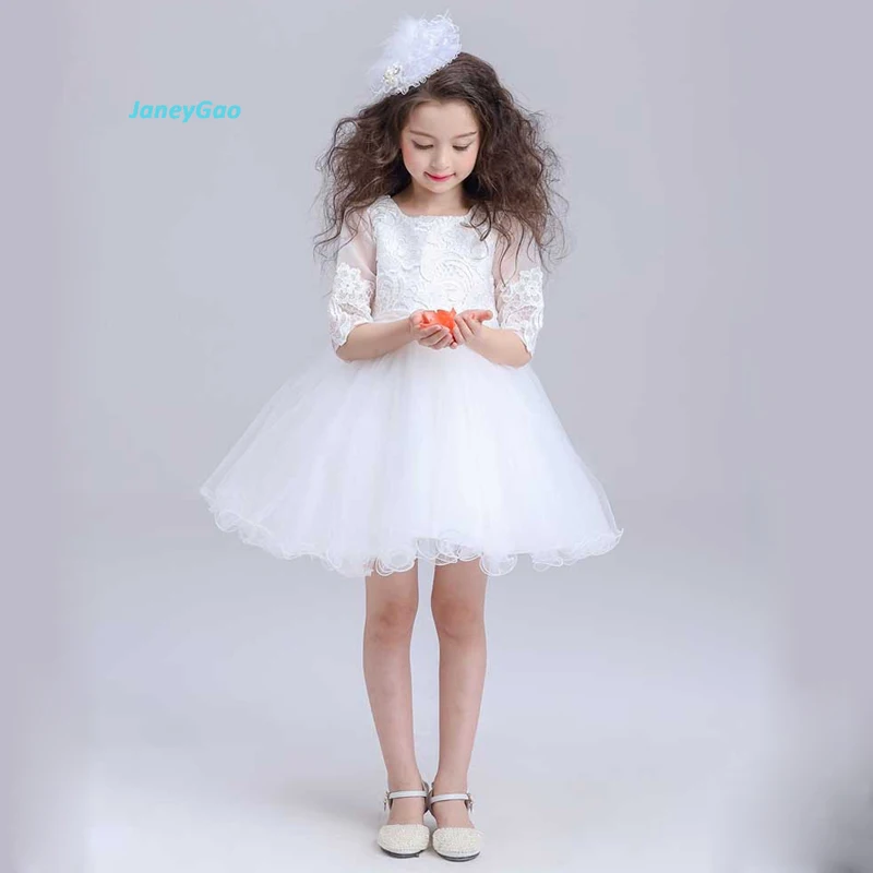 JaneyGao/Платья с цветочным узором для девочек свадебной вечеринки короткими