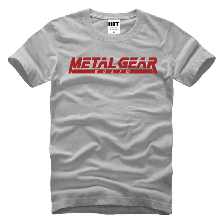 Игра MGS Metal gear, одноцветная Мужская футболка с буквенным принтом, футболка, новая хлопковая футболка с коротким рукавом, футболка, Camisetas Masculina - Цвет: HUIY HOT