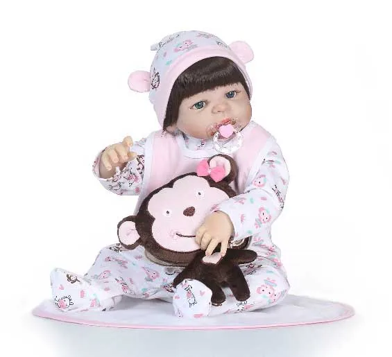 NPK Бесплатная доставка Reborn Baby Doll полная мягкая виниловая кукла для новорожденных