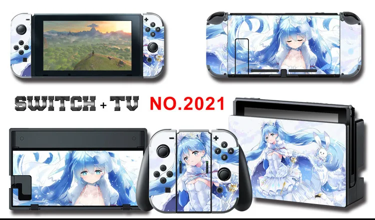 Для nintendo Switch Pain sticker консоль Dock Joy Con полное покрытие цветной бумажной кожи Закаленное стекло протектор экрана от 2000-2305