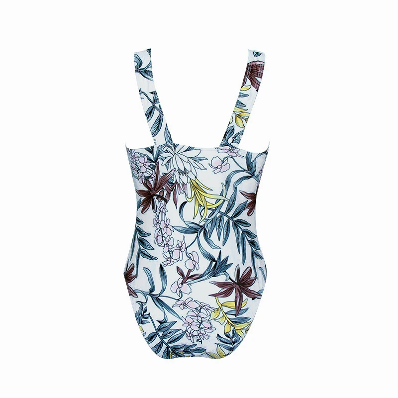 Новинка 2019 винтажный Цельный купальник с принтом женский сексуальный открытой