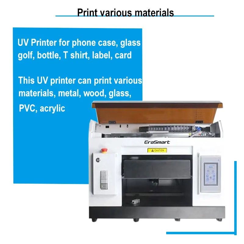 Цифровой УФ-машина для струйной печати USB/стекло/ручка/CD/пластик акриловая печать