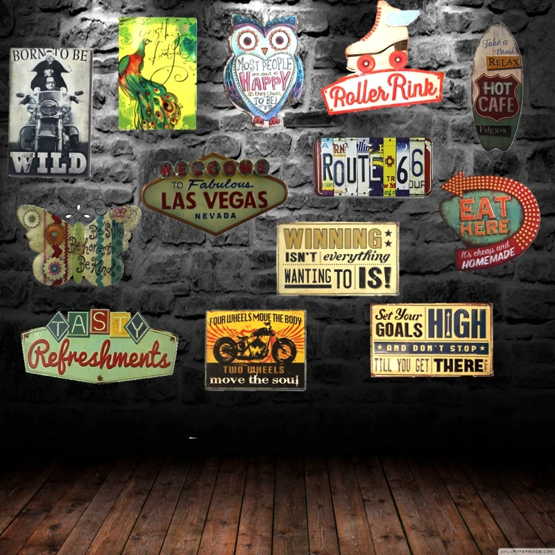 

Irregular Signs Retro Metal Tin Poster Advertising board Wall Bar Pub Coffee Home Art Restaurant Decor U-34