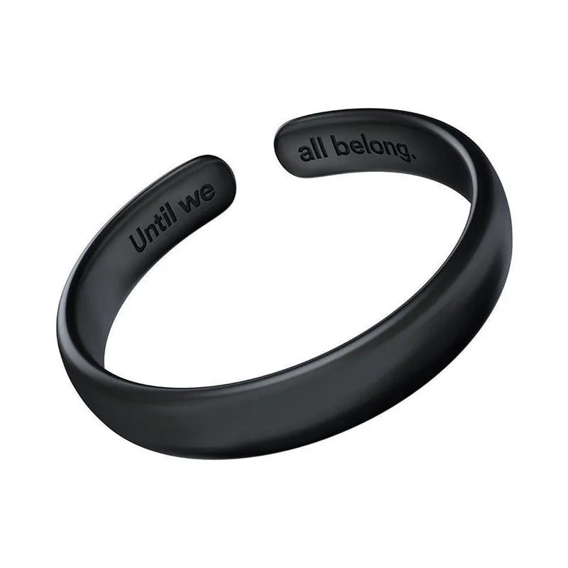 Новое черное металлическое кольцо регулируемое с надписью модные кольца для