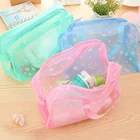 Модная прозрачная сумка для макияжа с цветочным принтом, товары для макияжа, сумка для туалетных принадлежностей на молнии, водонепроницаемая сумка для хранения, прочный карман для купания