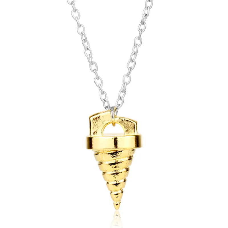fashion Conical Pendant Necklace Japanese Anime Tengen Toppa Gurren accessories Women Men Hip Hop Metal Chain Choker | Украшения и